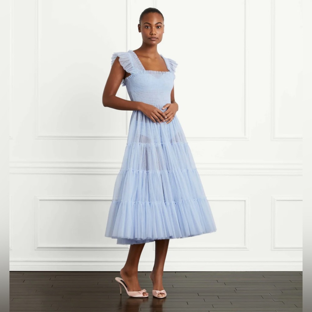 Hill House Nap Dress - Powder Blue Tulle - Size Small